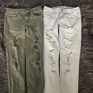 American Eagle Set of 2 Skinny Jeans, Size 00